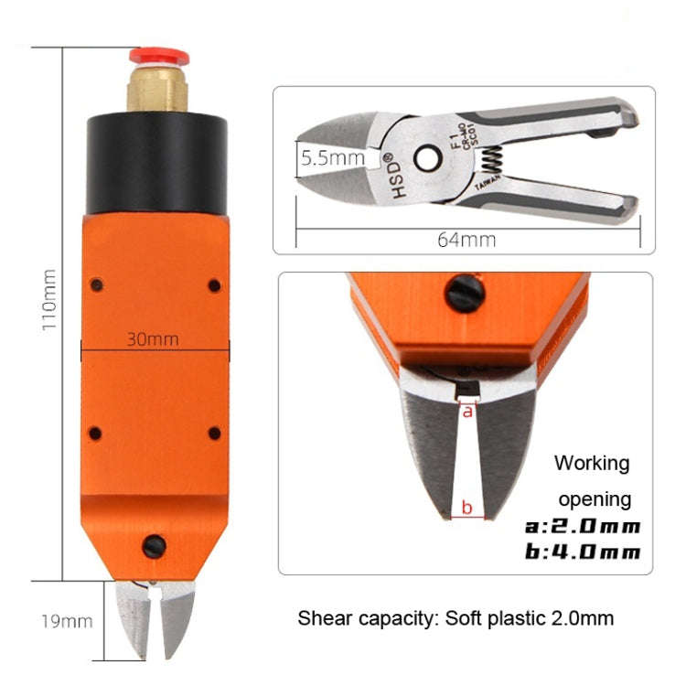 HSD MS-5+F1 Cut Plastic Set 2 In 1 Pneumatic Snip Plier Cutting Metal Plastic Model Scissor Tool