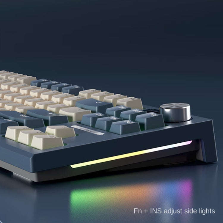 LANGTU LT84 Mechanical Luminous Keyboard, Style: Wired Single-mode Green Shaft (White)
