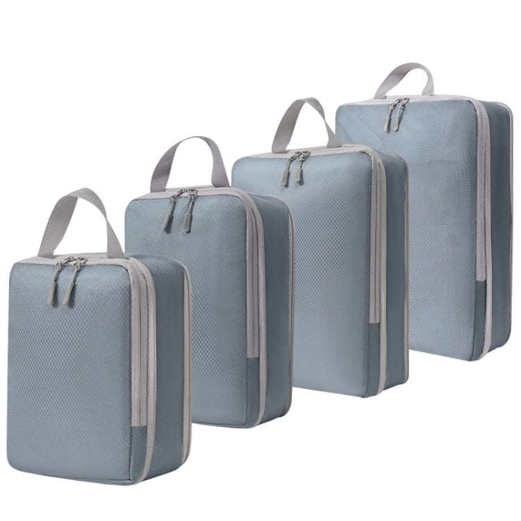 4 In 1  Compression Packing Cubes Expandable Travel Bags Luggage Organizer(Gray)