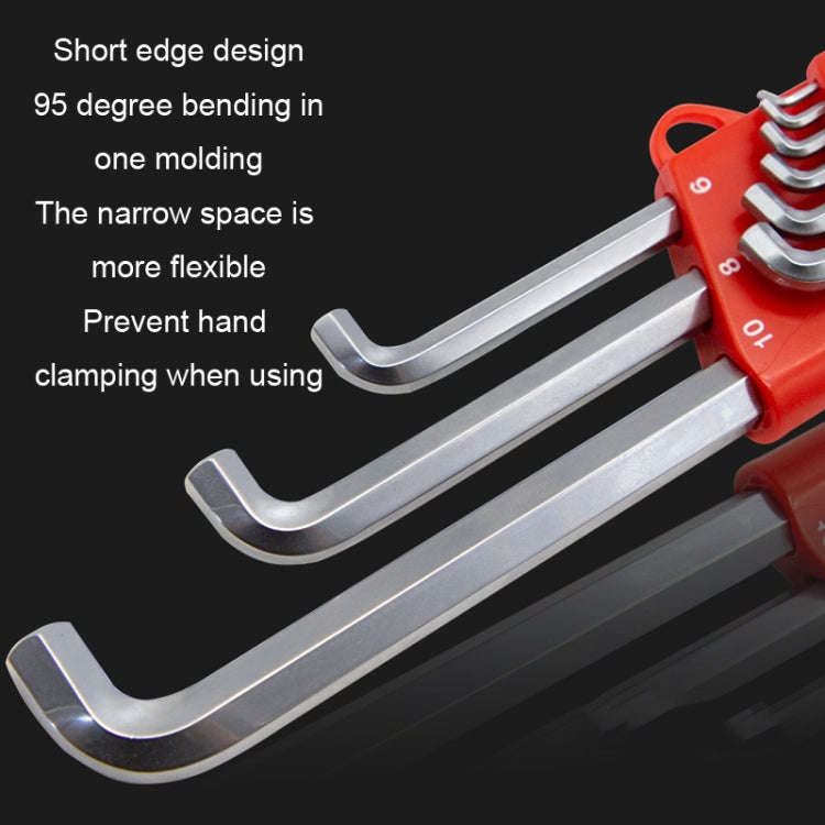 9pcs/set HSD HSR-9 Short Version Short-Side Ball-End Hexagon Wrench Set Tools