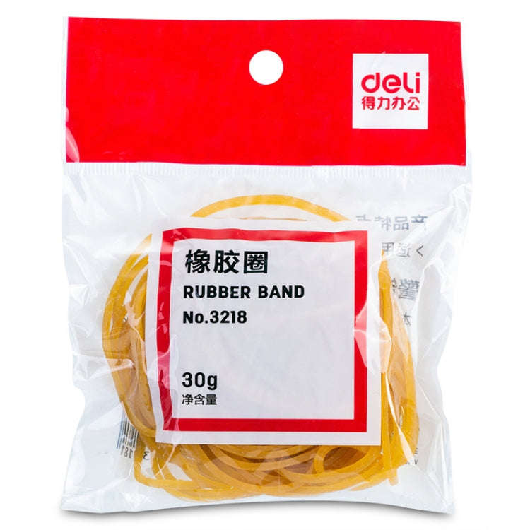 Deli 3218 100pcs/Pack Office Supplies Rubber Band Rubber Ring(Yellow)