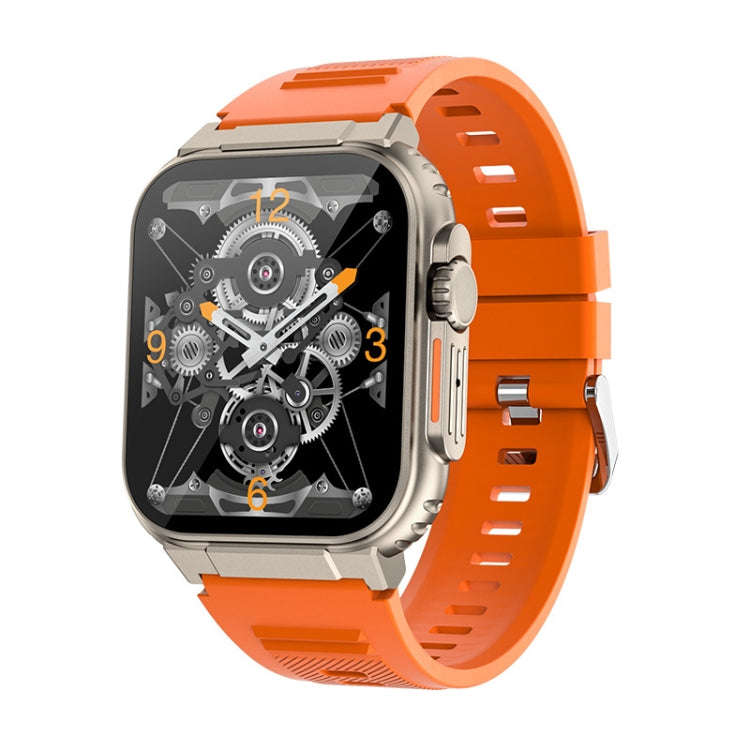 A70 1.96 Inch Health Monitoring Multifunctional IP68 Waterproof Bluetooth Call Smart Watch(Orange)