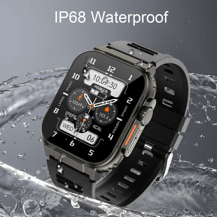 A70 1.96 Inch Health Monitoring Multifunctional IP68 Waterproof Bluetooth Call Smart Watch(Black)