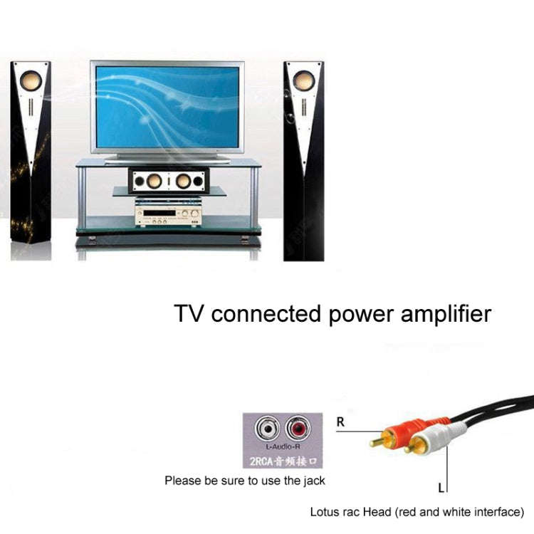 1.5m Double Lotus Audio Cable RCA Two-To-Two Power Amplifier Audio Cable