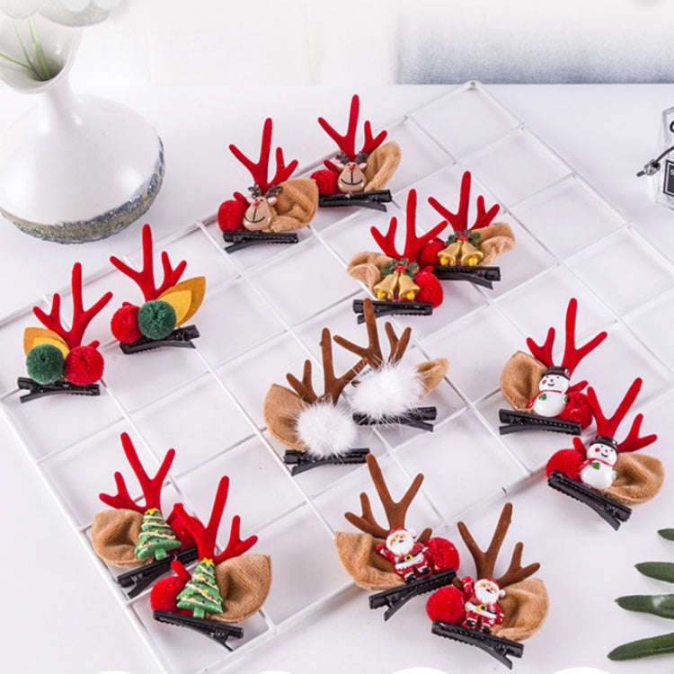1pair Christmas Hair Accessories Cute Hairpins For Children, Color: Mushroom Bell