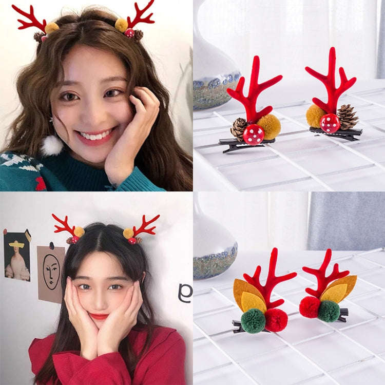 1pair Christmas Hair Accessories Cute Hairpins For Children, Color: Mushroom Bell