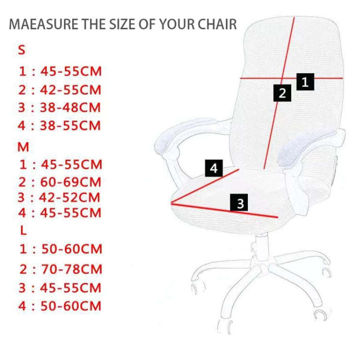 Stretch Chair Cover Office Armrest Lift Computer Chair Seat Cover, Size: L(Happy Christmas Red)