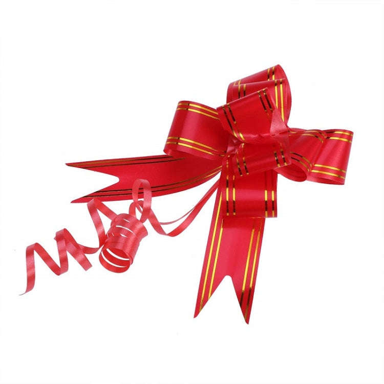 100pcs Hand Drawn Flower Wedding Ribbon Fruit Basket Bow Decoration(Red Phnom Penh)