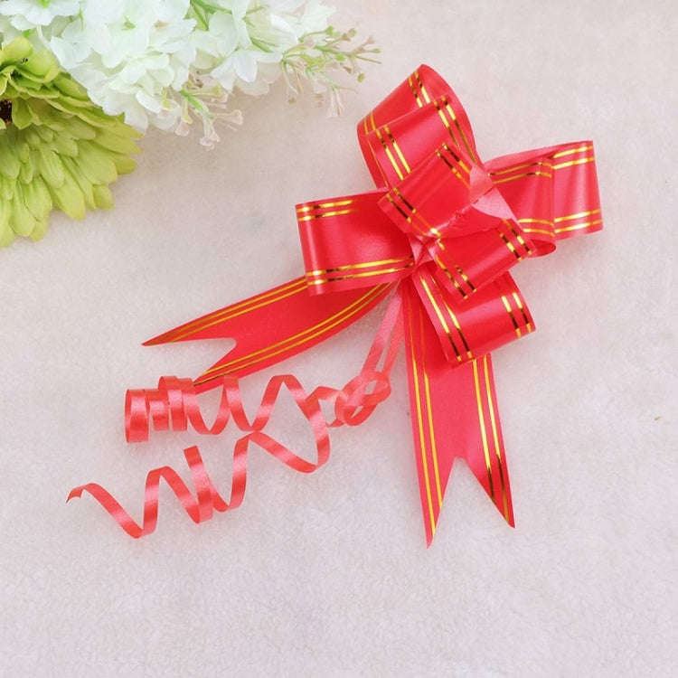 100pcs Hand Drawn Flower Wedding Ribbon Fruit Basket Bow Decoration(Red Phnom Penh)