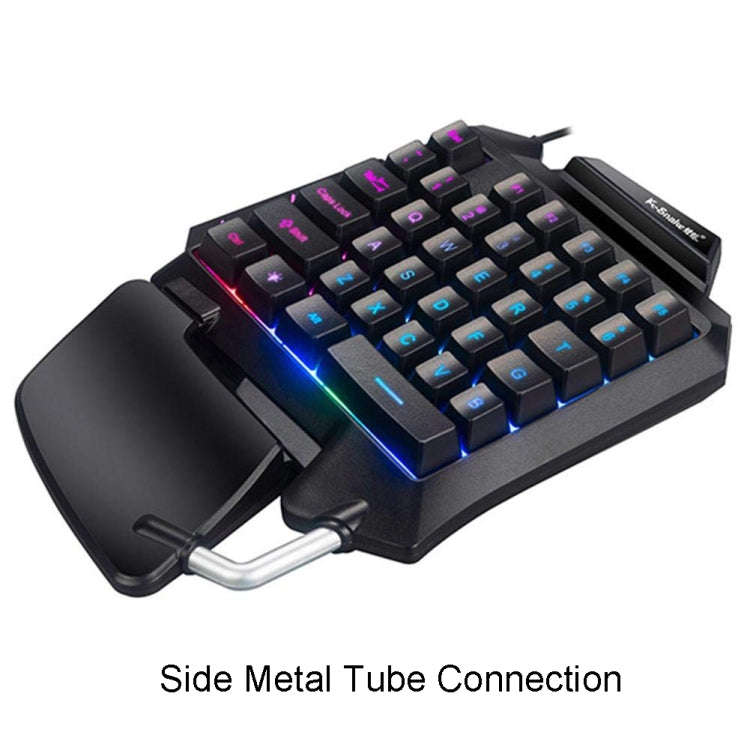 K-Snake G92 Single Small Keyboard Mobile Games Luminous Robotic Machine Sensory Game Keyboard(Black)