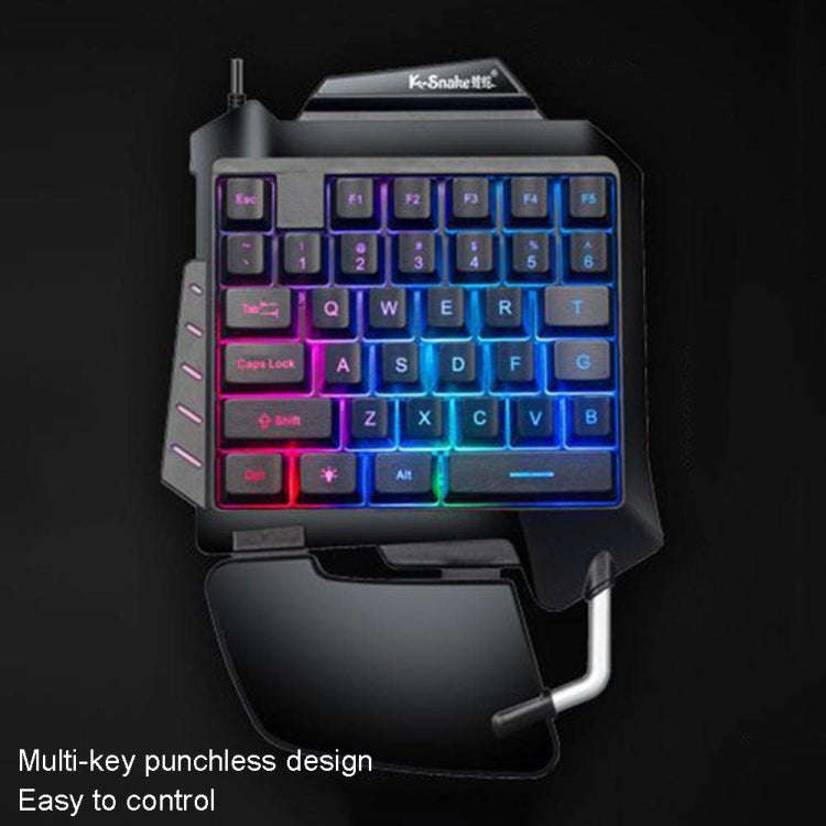 K-Snake G92 Single Small Keyboard Mobile Games Luminous Robotic Machine Sensory Game Keyboard(Black)