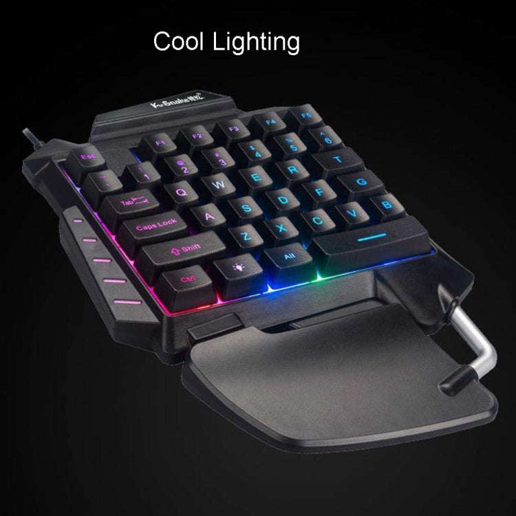 K-Snake G92 Single Small Keyboard Mobile Games Luminous Robotic Machine Sensory Game Keyboard(Black)