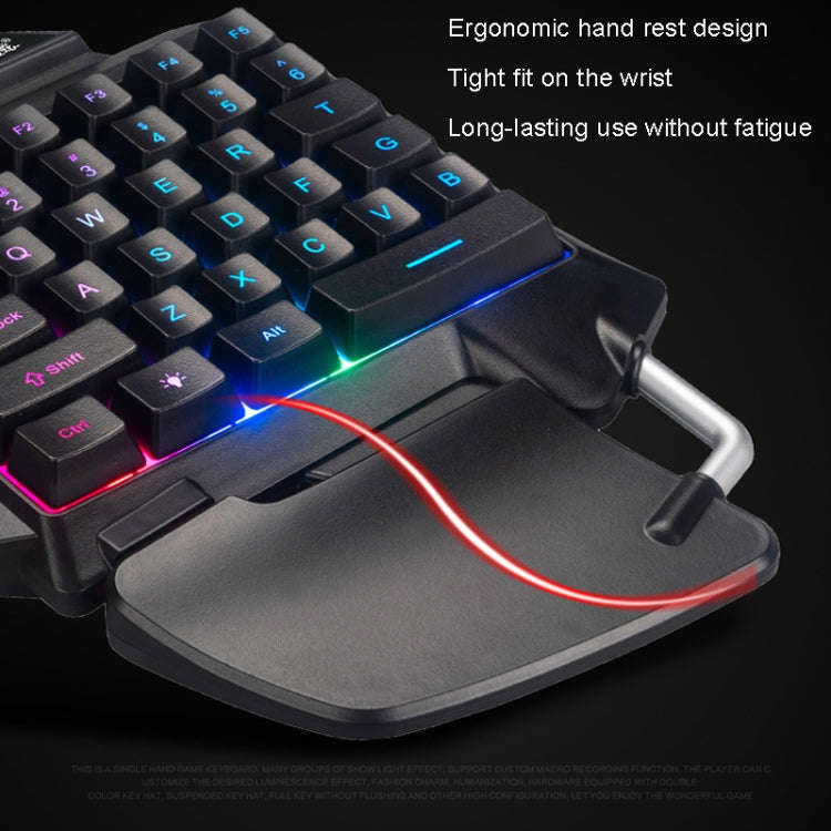 K-Snake G92 Single Small Keyboard Mobile Games Luminous Robotic Machine Sensory Game Keyboard(Black)