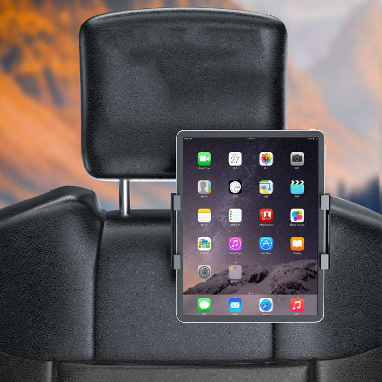 Car Rear Seat Folding Stretchable Headrest Tablet Bracket, Color: Metal Clamp Arm