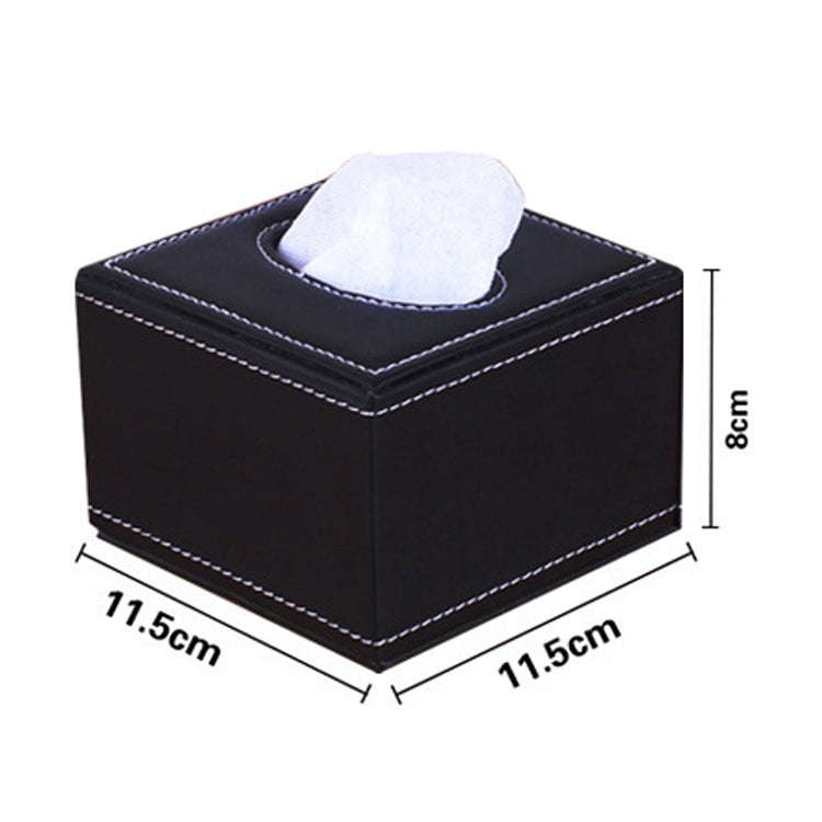 Crocodile Pattern Hotel Restaurant Leather Square Paper Box Car Tissue Box