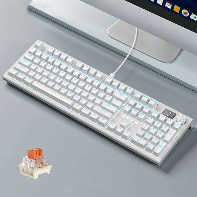 LANGTU LT104 Mechanical Keyboard Backlight Display Flexible DIY Keyboard, Style: Wired Single Mod...