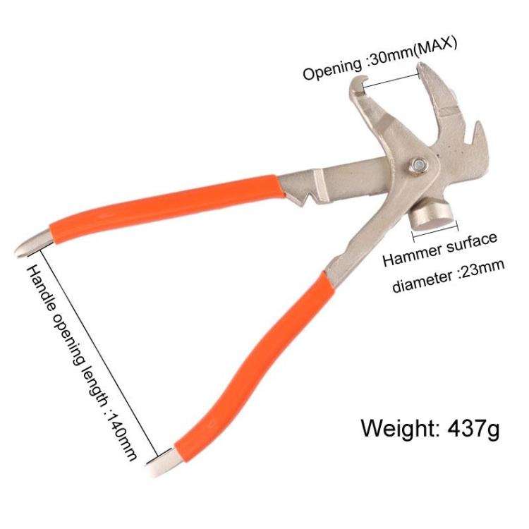 Tire Balance Weight Removal Pliers Multifunctional Hammer(Red)