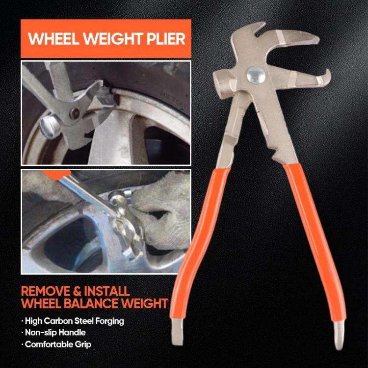 Tire Balance Weight Removal Pliers Multifunctional Hammer(Red)