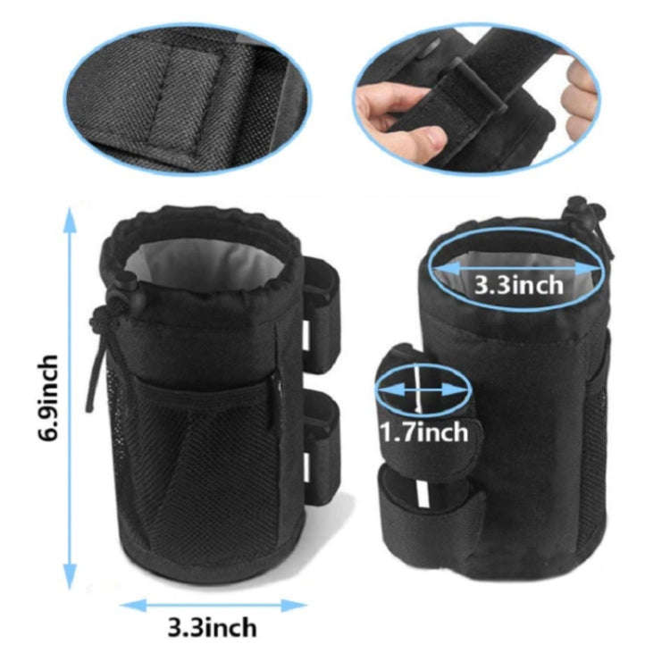 Bicycle Water Cup Holder Stroller Hanging Bottle Bag(Grey)