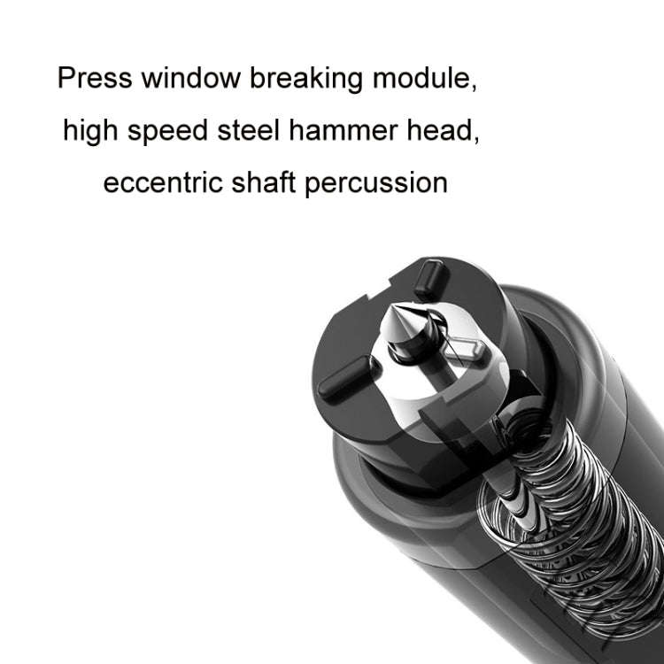 Multifunctional Break Window Mini Safety Hammer Parking Number Plate(Grey)