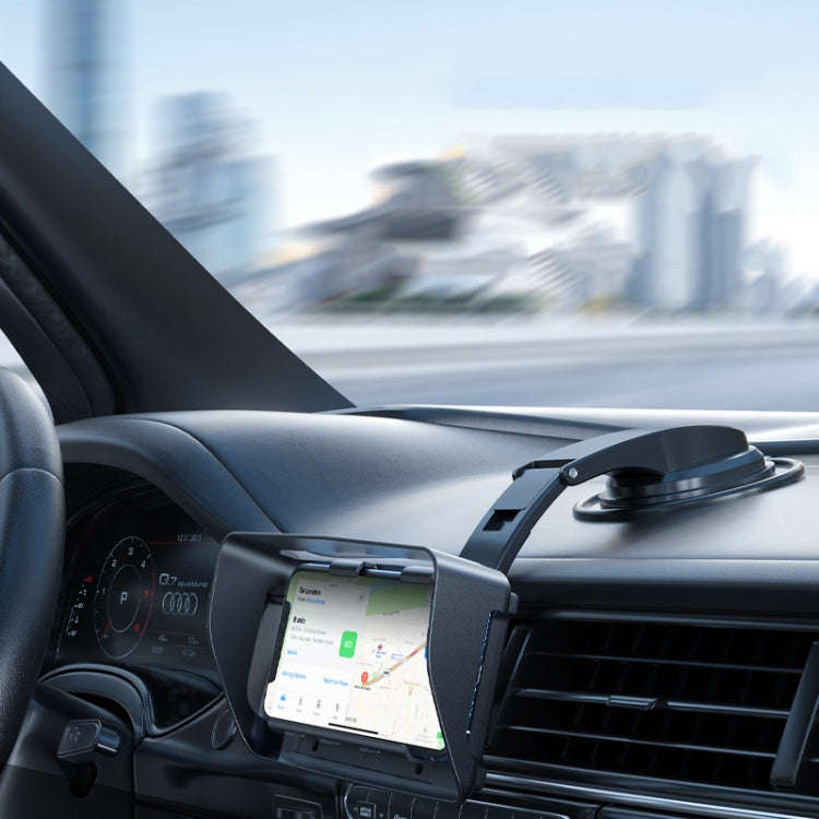Car Suction Cup Dashboard Mobile Phone Holder with Sun Visor Folding Rotating Car Mount, Style: J...