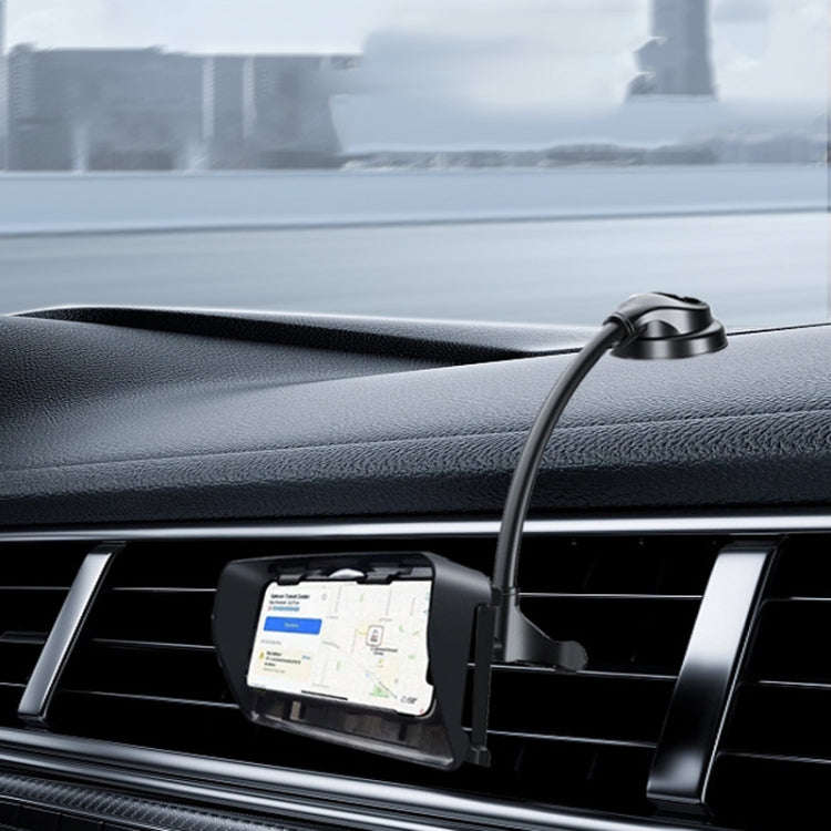 Car Suction Cup Dashboard Mobile Phone Holder with Sun Visor Folding Rotating Car Mount, Style: H...