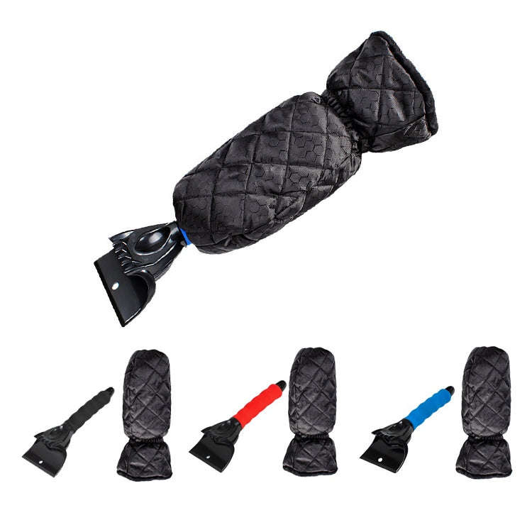 Vehicle Mounted Snow Shovel De-Icer Cleaning Tool, Color: Blue+Gloves