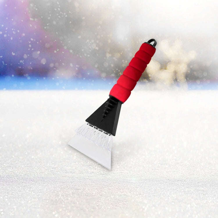 Car De-icer Shovel Multifunctional Frost Scraping Snow Sweeping Brush(Red)