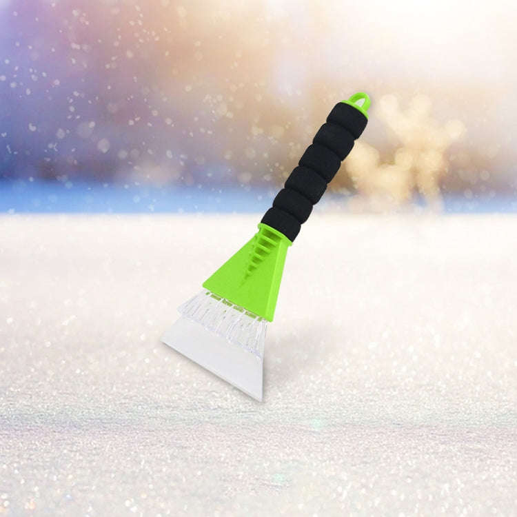 Car De-icer Shovel Multifunctional Frost Scraping Snow Sweeping Brush(Green)