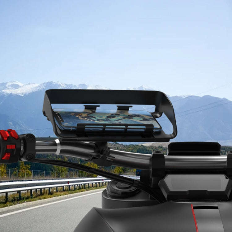 Rotatable Bicycle and Motorcycle Anti-shake Fixed Mobile Phone Holder with Sun Visor, Style: Clas...