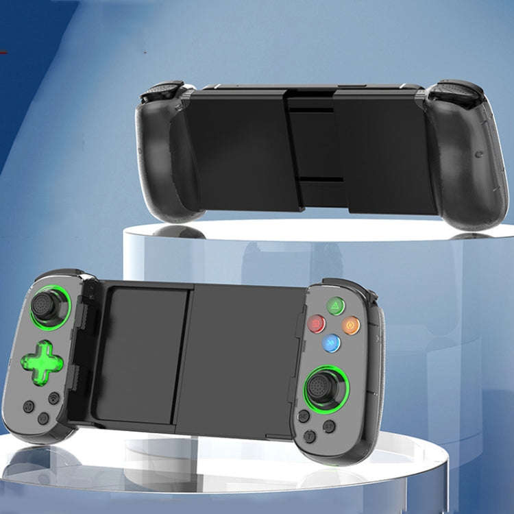 D7 BT5.0 Retractable Gamepad With Light For PC / Android / IPhone /Win7 10 11/Mac OS/Switch(Black)
