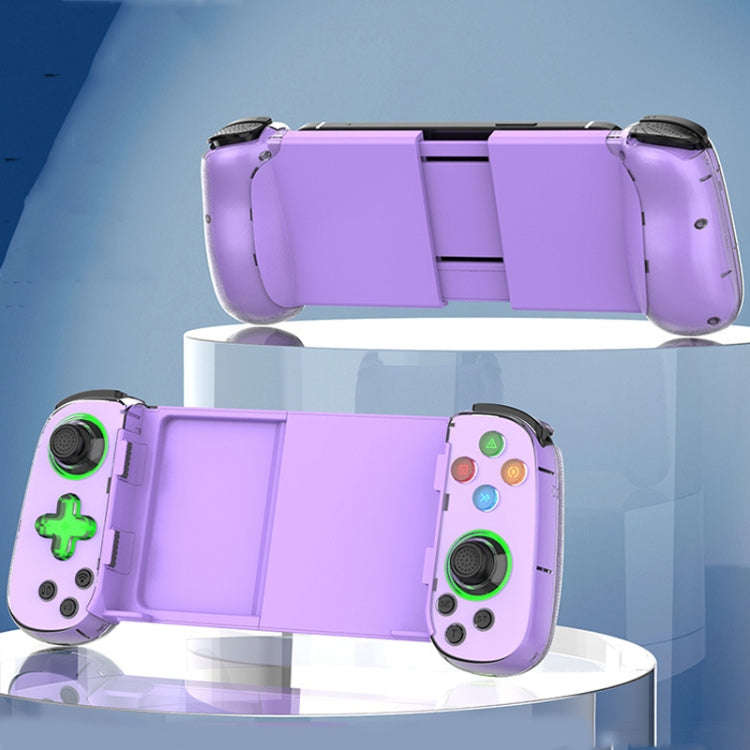D7 BT5.0 Retractable Gamepad With Light For PC / Android / IPhone /Win7 10 11/Mac OS/Switch(Purple)