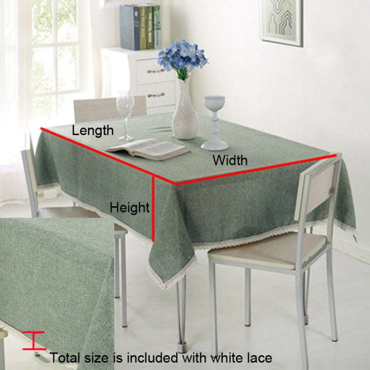 130x170cm Fabric Tablecloths Covers Simple Coffee Table Cloths(Lake Blue)