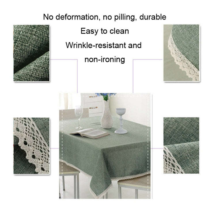 130x170cm Fabric Tablecloths Covers Simple Coffee Table Cloths(Beige)
