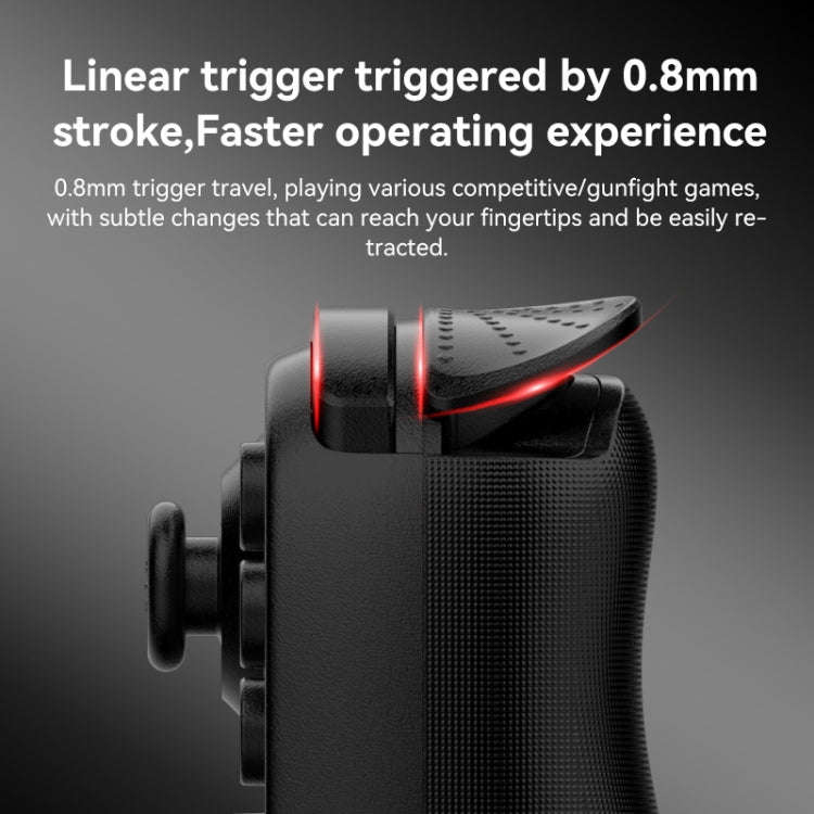 D6  Bluetooth Retractable Gamepad Dual Hall Six-Axis Somatosensory For Android/IPhone /Switch(Black)
