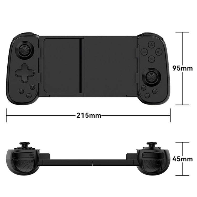 D6  Bluetooth Retractable Gamepad Dual Hall Six-Axis Somatosensory For Android/IPhone /Switch(Black)