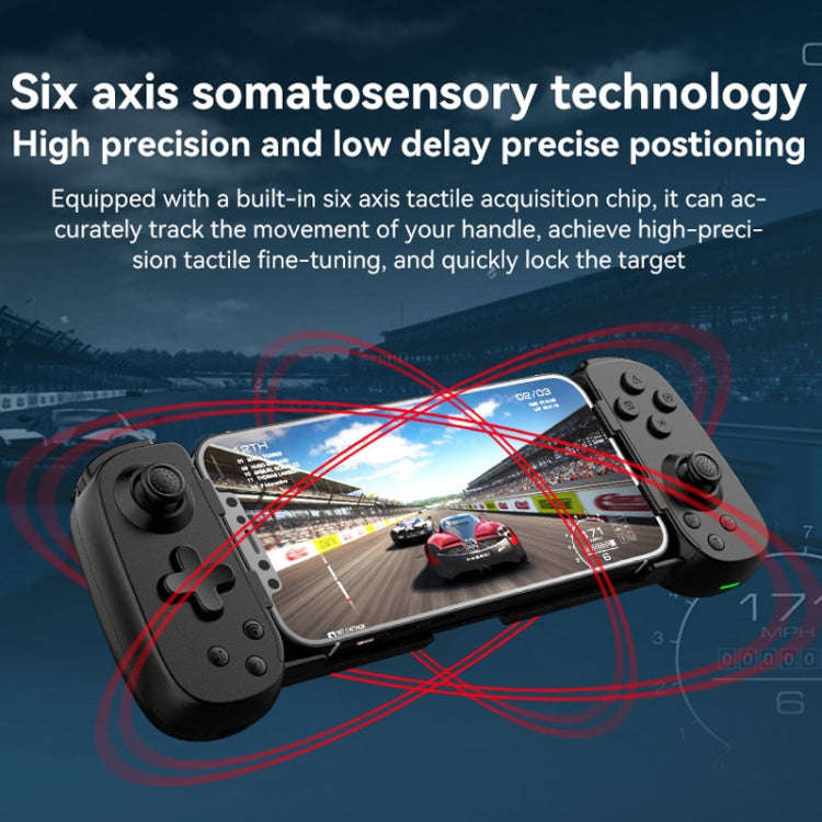 D6  Bluetooth Retractable Gamepad Dual Hall Six-Axis Somatosensory For Android/IPhone /Switch(Whi...