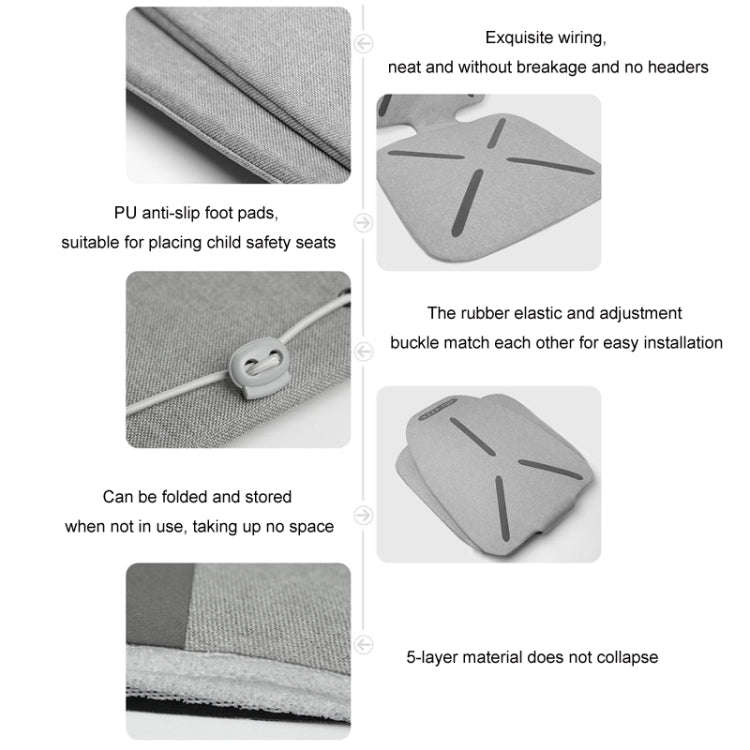 KEEP TOP Car Child Safety Seat Anti-Slip Thickened Anti-Wear Protective Pad(Gray)
