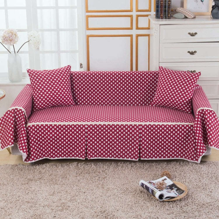 Cotton And Linen Thickened Fabric Sofa Slipcovers Cover Fabric Type Sofa Shade, Size: Three Seat ...