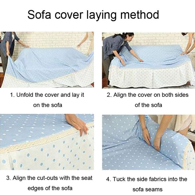 Cotton And Linen Thickened Fabric Sofa Slipcovers Cover Fabric Type Sofa Shade, Size: Three Seat ...