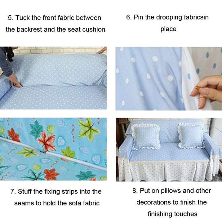 Cotton And Linen Thickened Fabric Sofa Slipcovers Cover Fabric Type Sofa Shade, Size: Three Seat ...