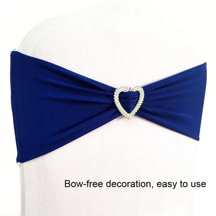 15x35cm Tie-Free Stretch Chair Back Flower Bow Chair Cover Hotel Chair Back Strap Decoration(Gold)