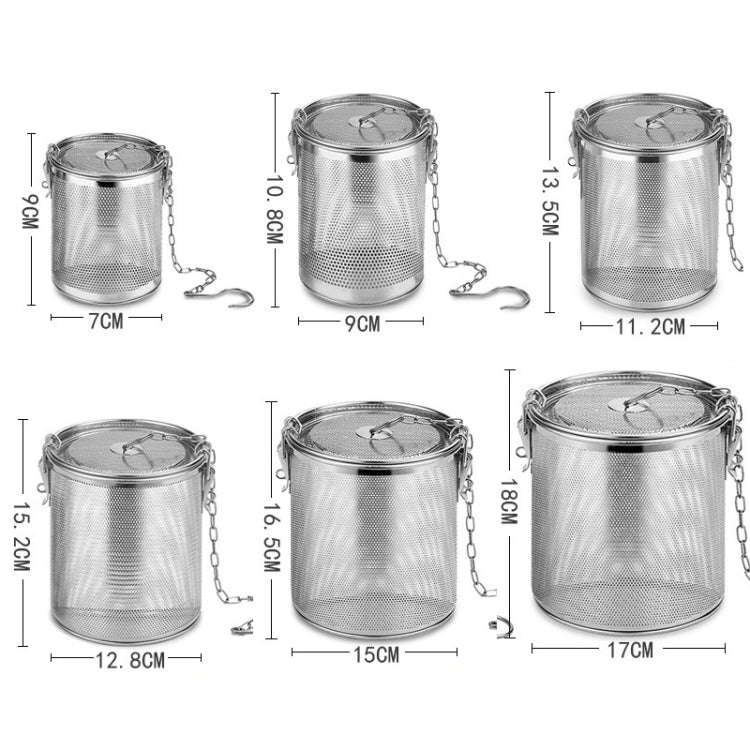 14x16cm 304 Stainless Steel Brine Basket Tea Residue Ball Soup Material Box