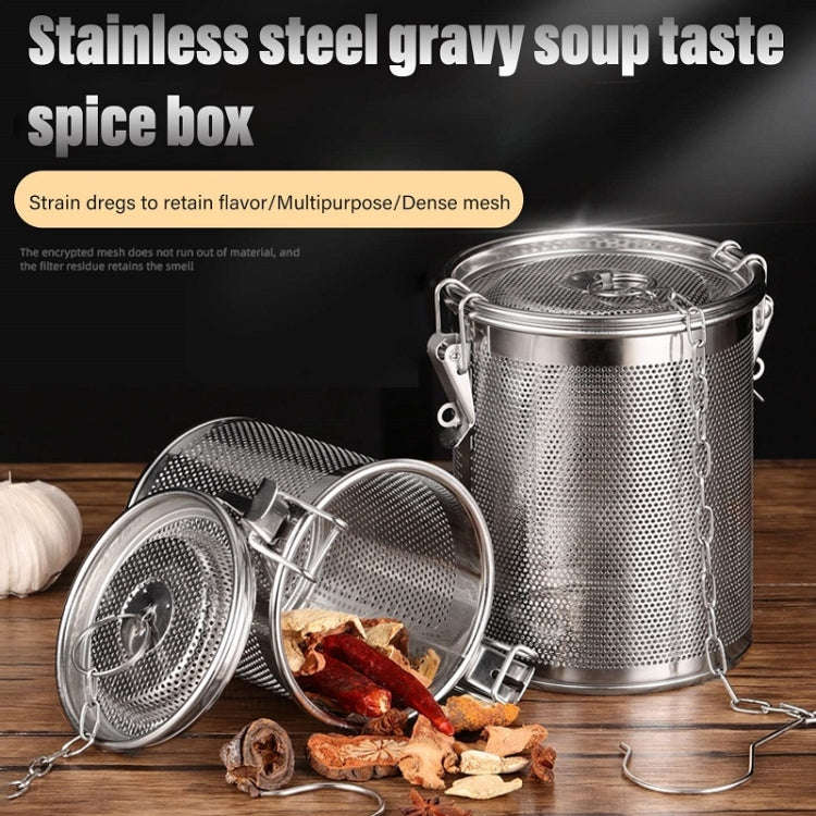 7x9cm 304 Stainless Steel Brine Basket Tea Residue Ball Soup Material Box