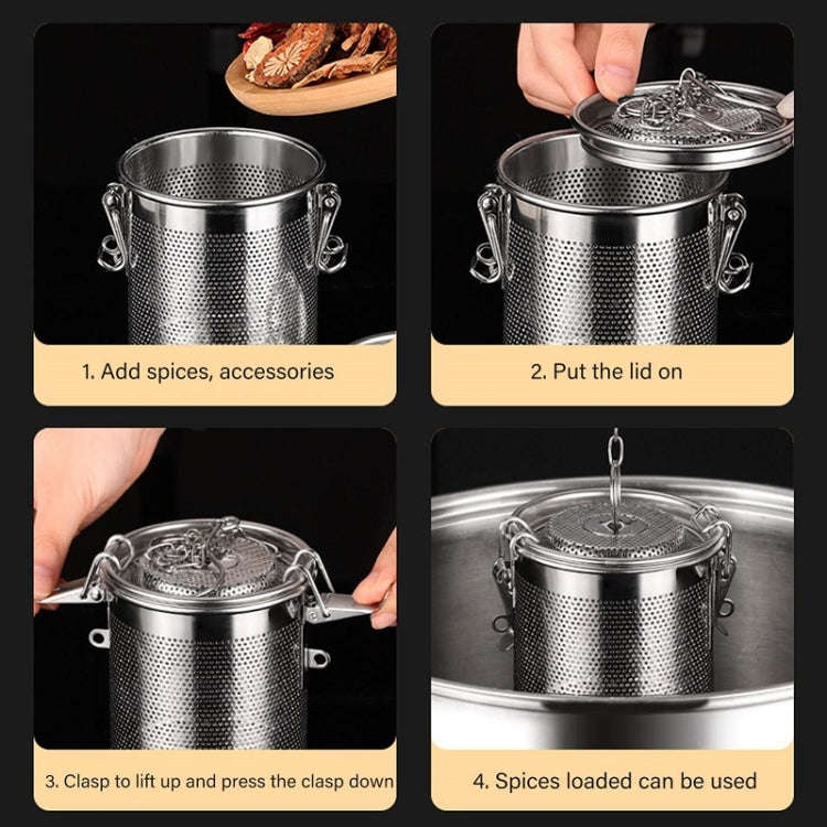 9x10.8cm 304 Stainless Steel Brine Basket Tea Residue Ball Soup Material Box