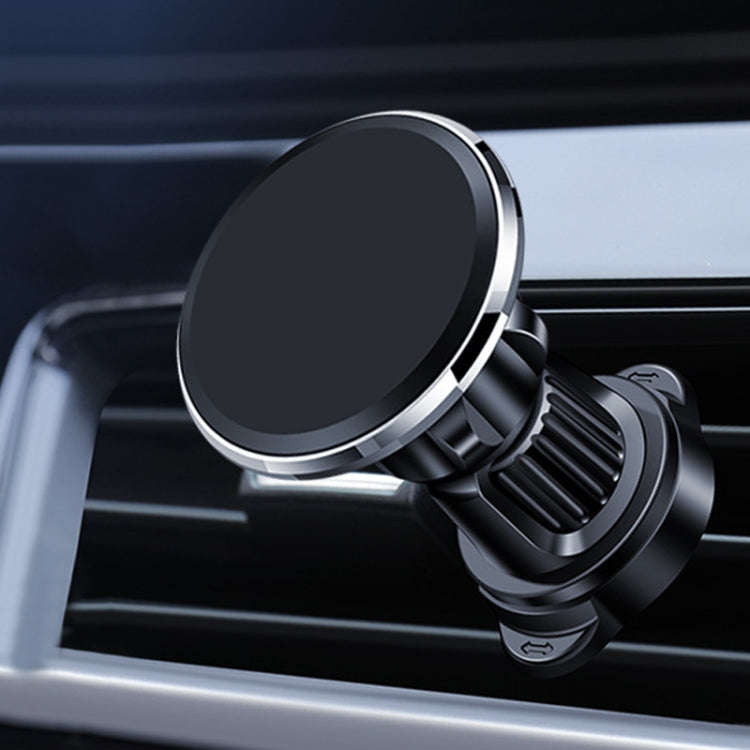Aluminum Alloy Rotatable Magnetic Car Air Outlet Mobile Phone Holder(Silver)