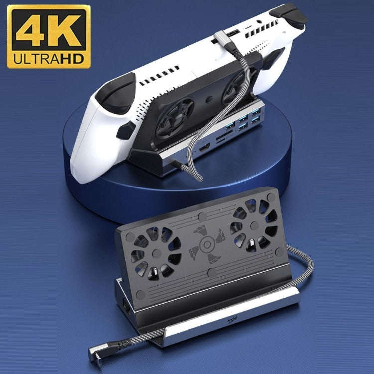 6 -in -1 For ASUS ROG Ally 100W PD Charging Game Console Stand Multifunctional USB 3.0 Docking St...