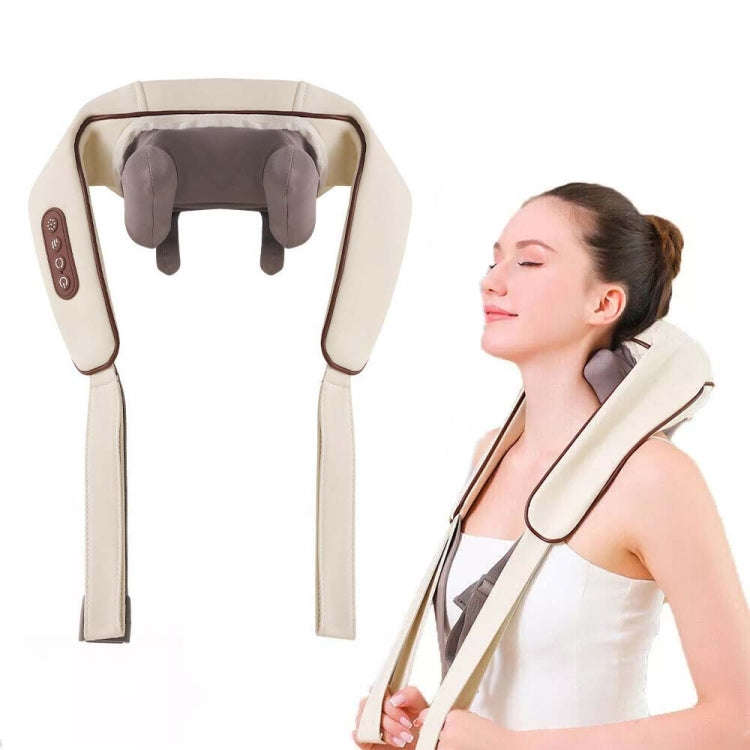 Electric Neck And Shoulder Massager Shiatsu Back Neck Massager With Heat(White)