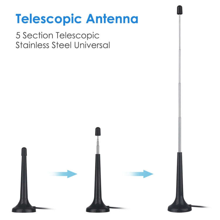 Extended Radio Antenna With Magnetic Base TV Adapting F-Connector FM Regulatory TV Radio Antenna