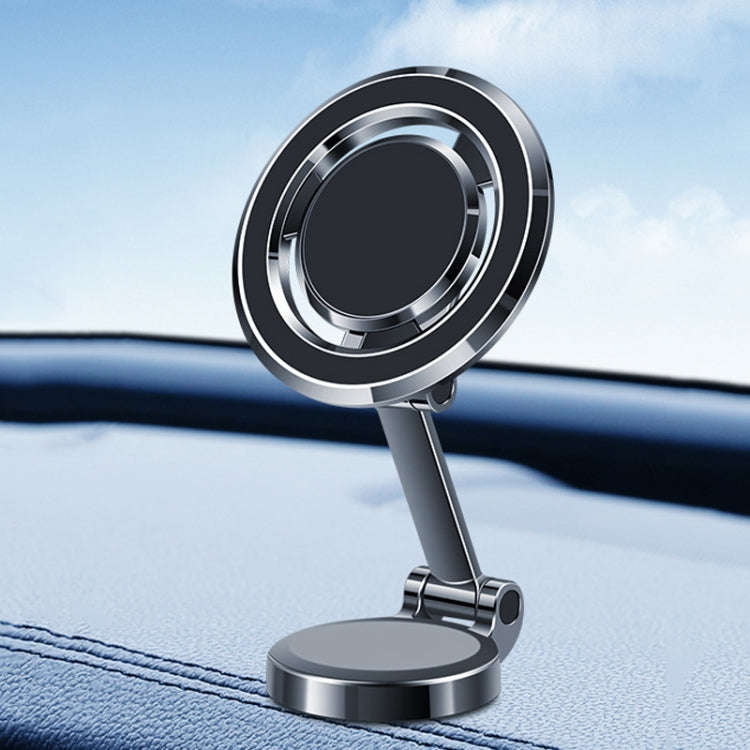 Dashboard Magnetic Navigation Foldable Universal Car Phone Holder(Black)